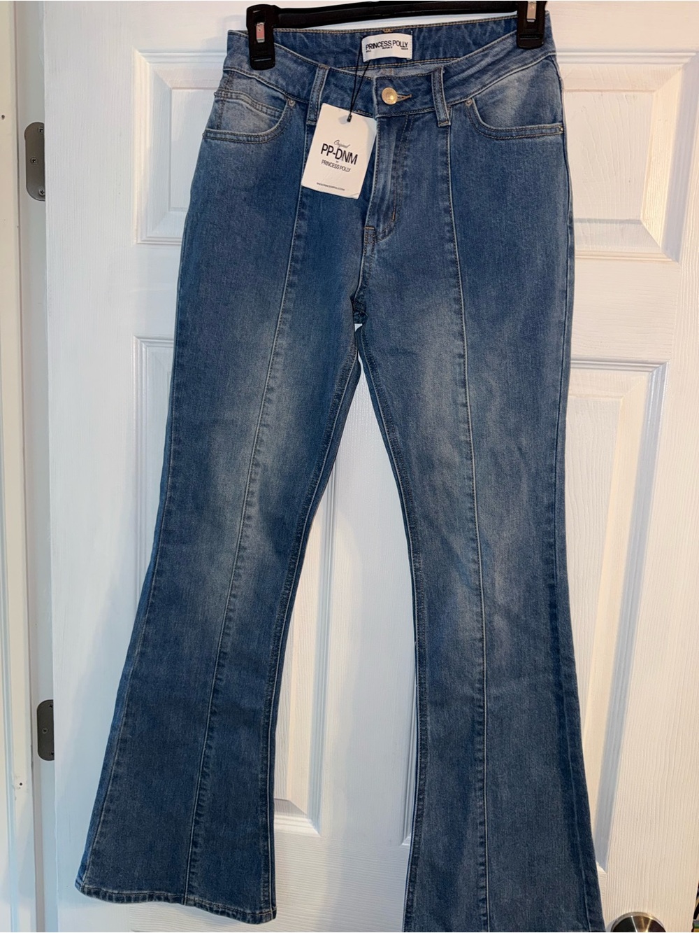 NWT Princess Polly Mid Wash High Rise Flare Jeans Size US 2 AUS 6